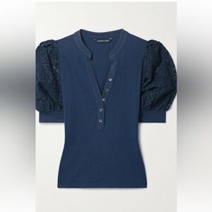 Veronica Beard Navy Lace Coralee Top Size Small-Worn Once